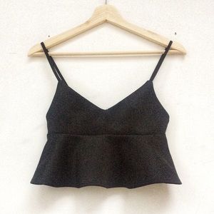 Topshop Spaghetti Strap Top w/ Peplum